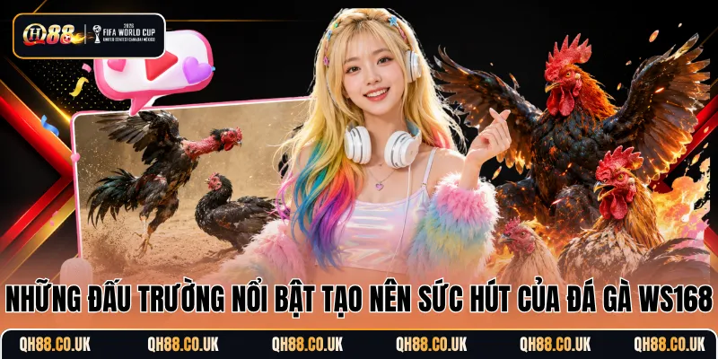Những đấu trường nổi bật tạo nên sức hút của đá gà WS168